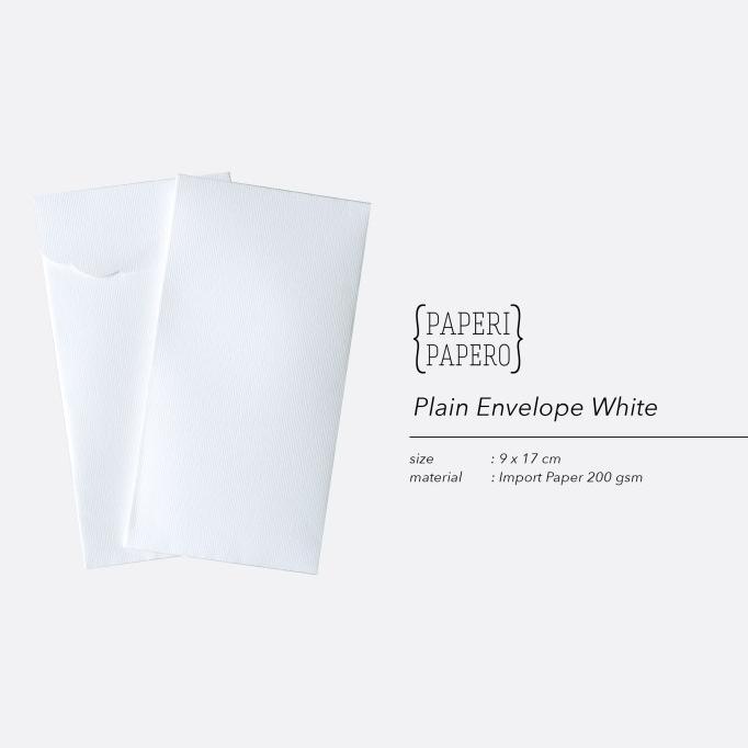 

^%^%^%^%] White Plain Amplop - Angpao Putih Polos Premium Kertas Import (5 Pcs)