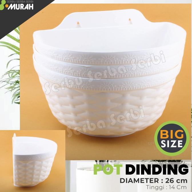 best seller] Pot Dinding BAMBOO - Putih - Pot Bunga Pot Putih Pot Plastik - MURAH
