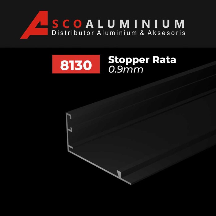 Promo Aluminium Stopper Rata Profile 8130 Jendela Casment