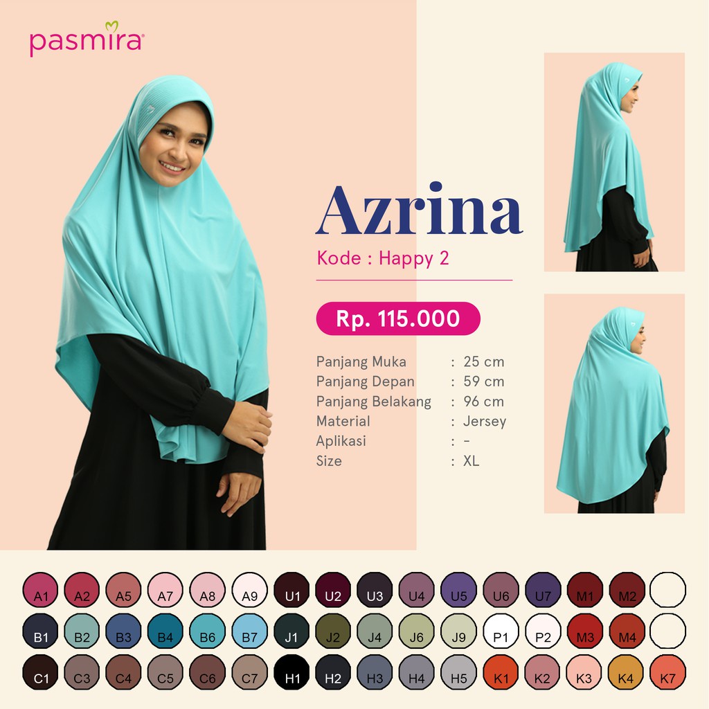 STYLISH HIJAB DAILY JILBAB PASMIRA HAPPY 2 XL