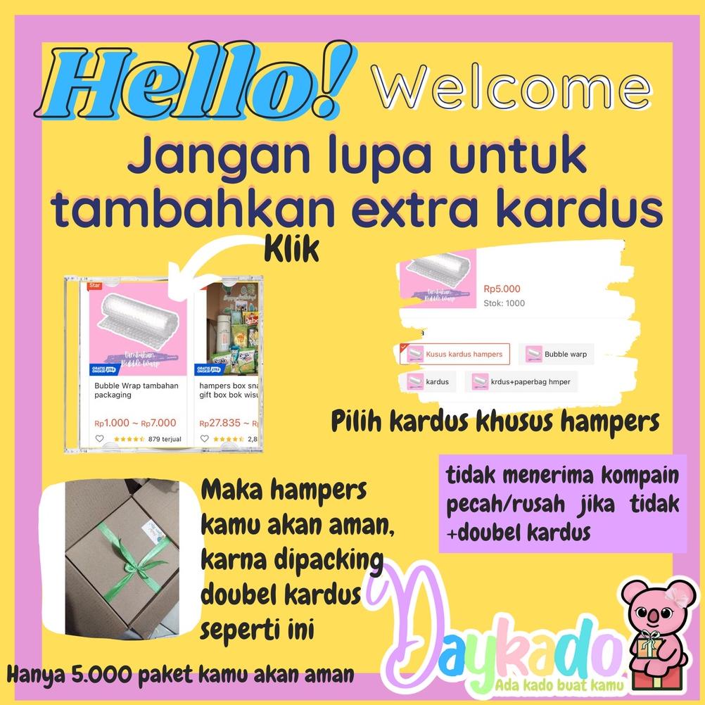 

Promo (KIRIM HARI INI) hampers box snack box gift box bok wisuda ulang tahun natal lebaran tunangan murah Termurah