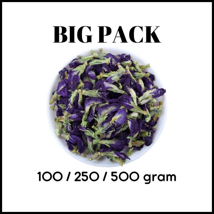 

TERMURAH BIGPACK GROSIR - BUTTERFLY PEA FLOWER TEA 100 G, 250 G, 500 G !!