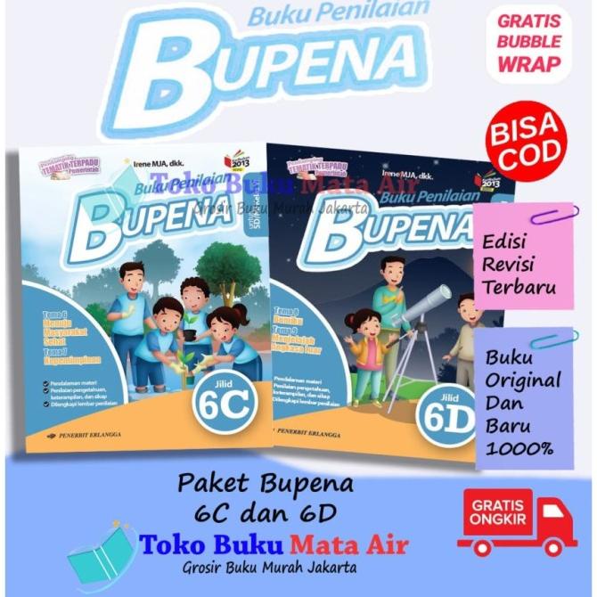 

SALE PAKET SEMESTER BUPENA 6A-6D SD/MI KELAS VI K13N - IRENE DKK ERLANGGA Termurah