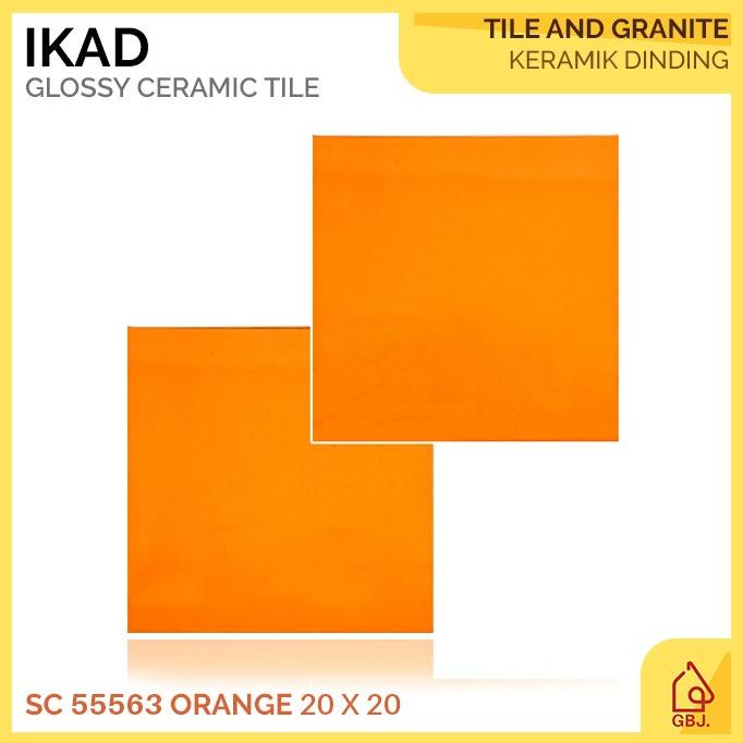 Keramik Ikad 20 X 20 Orange Kilap Sc55563 / Keramik Dinding Kilap Kualitas Premium