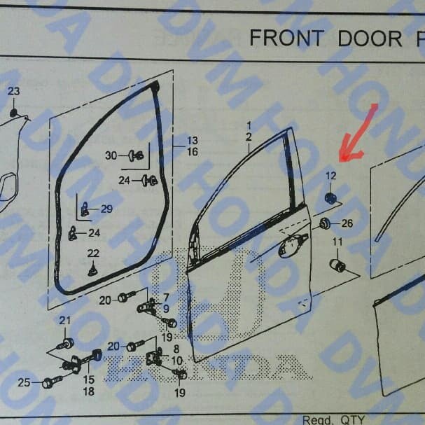 Karet Stopper Pintu Original Mobilio ( DVM DAVID MOTOR )