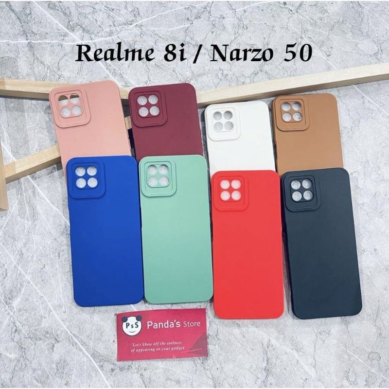 Case Pro Camera Realme 8i Candy Case Full Color 3D Slikon TPU