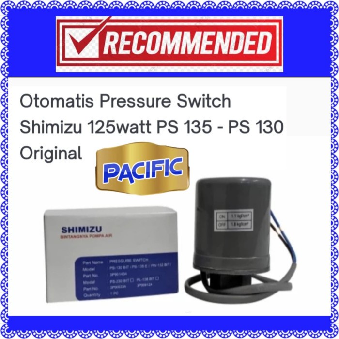 FREE ONGKIR OTOMATIS POMPA AIR SHIMIZU PS 135 BIT 130 103 E PRESSURE SWITCH 135E FREE ONGKIR