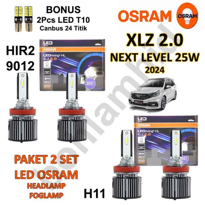 Paket 2 Set Lampu Led New Mobilio Rs Osram Xlz Headlamp Foglamp Ready