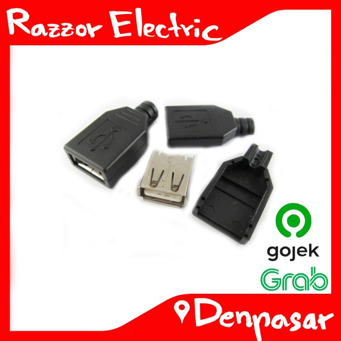 `````````] Soket USB kosong tipe betina - USB socket connector female plug