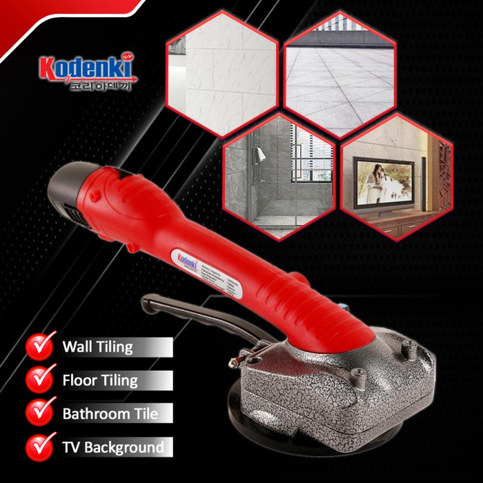 Mesin Perata Keramik Cordless Kodenki Kop Angkat Pasang Keramik Granit -Megah CT
