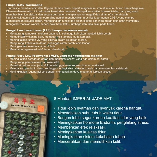 Matras kesehatan Imperial Jade Mat / Jade Mat Voye Erin MI