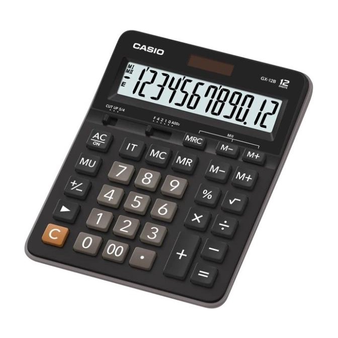 

Kalkulator Meja CASIO GX-12B-BK Office Desktop Value Series Calculator