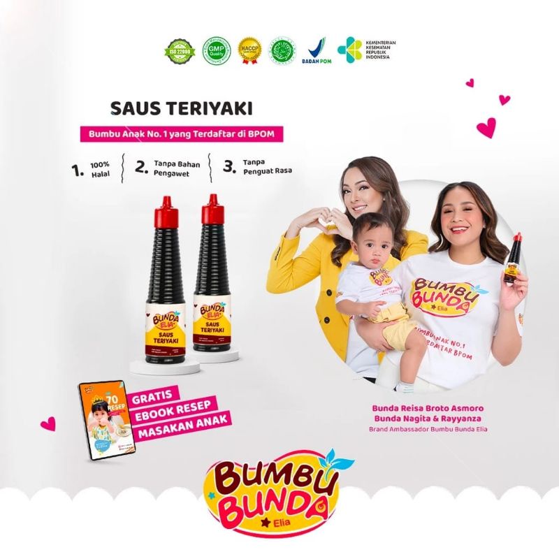 

BUMBU BUNDA - Elia Saus Teriyaki Non MSG Non Pengawet/ Bumbu MPASI