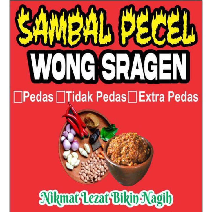 

Sambel Pecel Wong Sragen bumbu pecel sambel kacang PEDAS