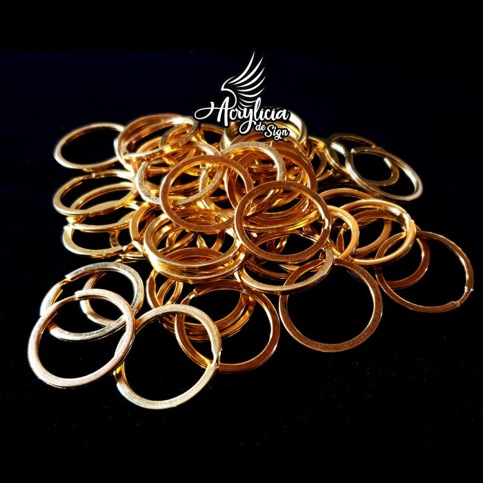 >*>*>*>*] Ring GOLD Key Tag / Gantungan Kunci Emas