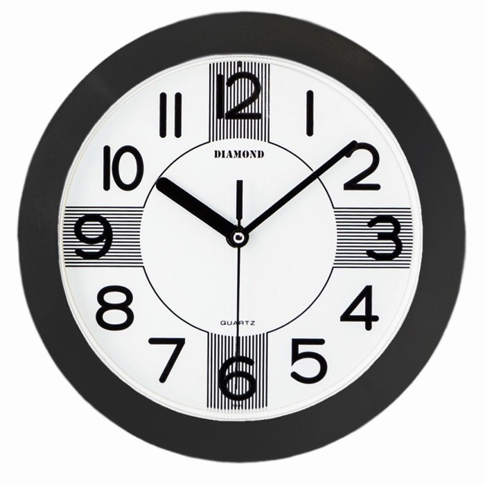 Jam Dinding Diamond M2522-19 - Black ( housekeeping.id)