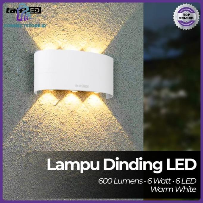 Diskon  November Murah Lampu Dinding Led Indoor Plastic Body 6 W 6 Led Warm White 6T White - Terlari