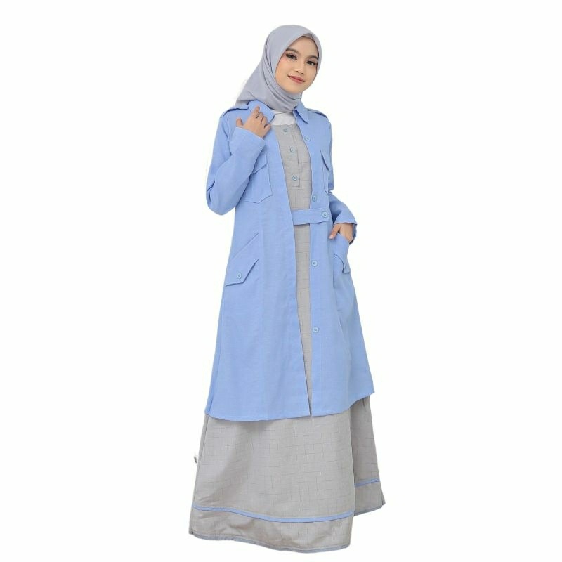 Gamis Dewasa Denim Kualitas Premium Casual Outfit