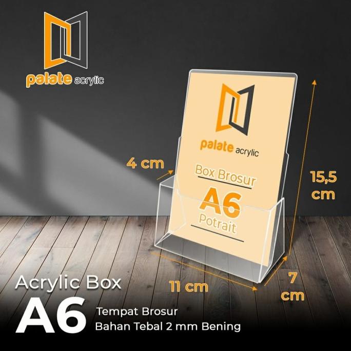 

din Akrilik / Rak / Tempat Brosur Acrylic A6 PREMIUM