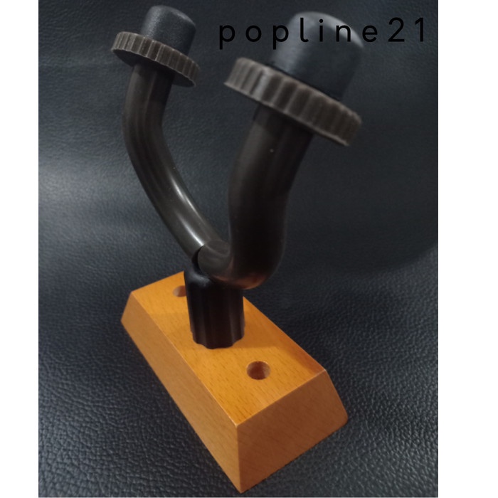 gantungan gitar dasar kayu / wood base guitar hanger harrier lisaajah1516