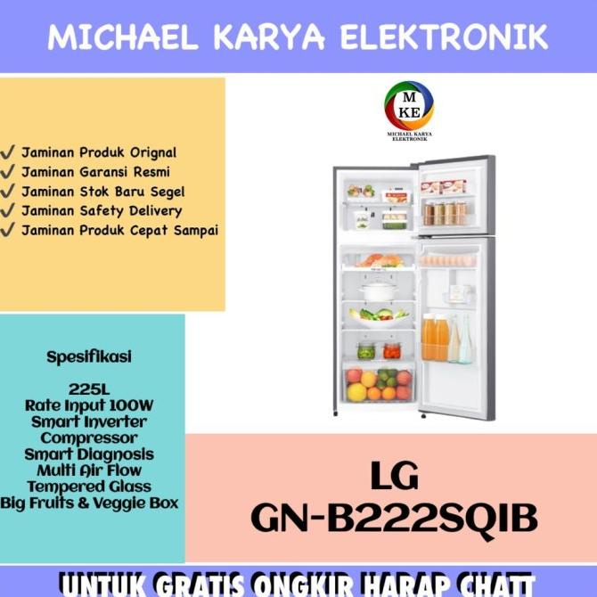 LG GN-B222SQIB Smart Inverter Compressor LG Kulkas 2 Pintu GN B222SQIB Kualitas Bagus