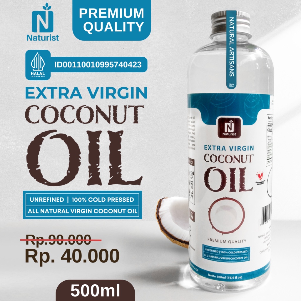 

Naturist Nyak Kelapa Murni / Virgin Coconut Oil / Vco / Pure Coconut Oil / Coconut Oil Murni / Evco
