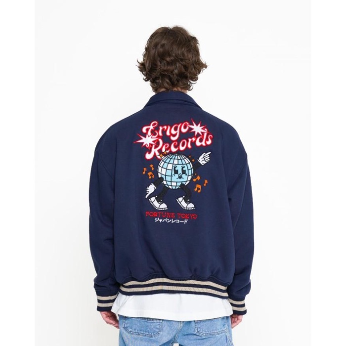TERLARIS - OUTERWEAR UNISEX ERIGO VARSITY JACKET KEITA NAVY