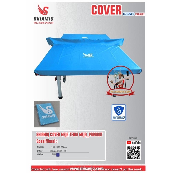 Cover Meja Pingpong SHIAMIQ WATERPROOF Tidur