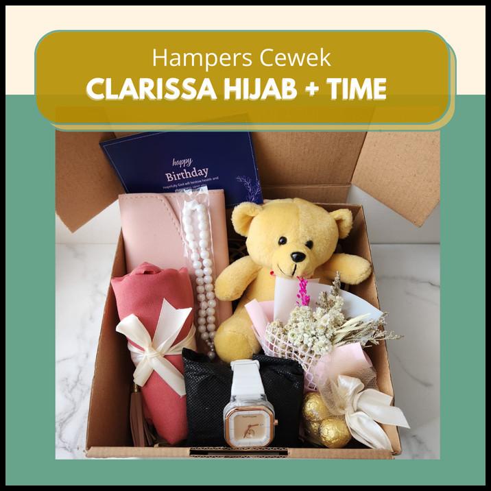 

TERMURAH HAMPERS KADO PACAR CEWEK VINTAGE CLARISSA HIJAB+TIME