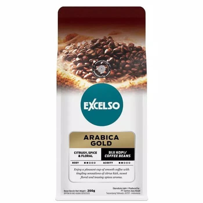 

EXCELSO ARABICA GOLD 200 GRAM KOPI BIJI ARABIKA