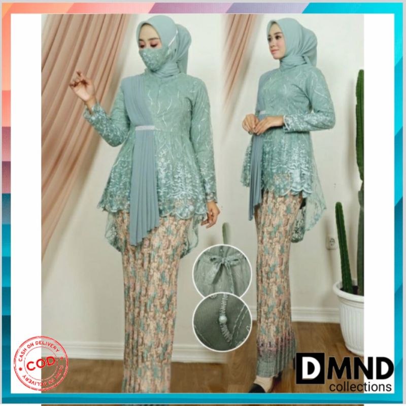 [EXCLUSIVE] MODEL TERKINI SET KEBAYA SELENDANG AUREL - KEBAYA MODERN - KEBAYA WISUDA - KEBAYA PESTA