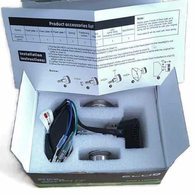 Lampu Led Motor H4 H6 35 Watt Headlamp Led Bohlam Motor 3 Sisi Luminos