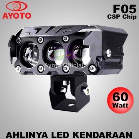 Lampu Tembak Lampu Sorot Motor Mobil Ayoto F05 3 Mata Original