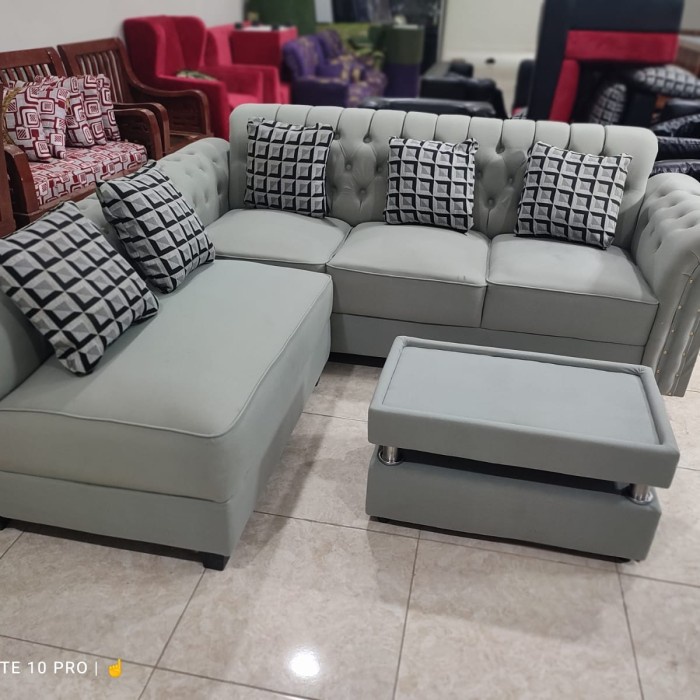 Promo Sofa Sudut L Putus / Sofa Sancu / Sopa Tamu Minimalis Murah Cirebon