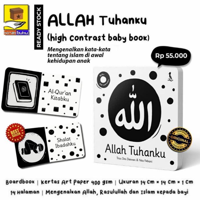 SALE BUKU PERTAMAKU ALLAH TUHANKU / high contrast book / buku pertamaku Termurah