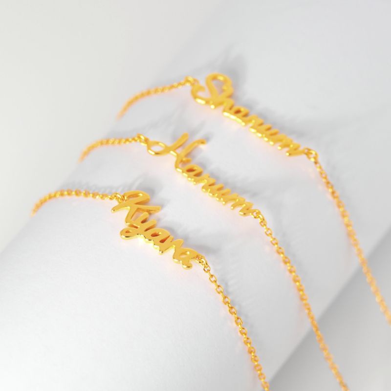 Gelang Emas New Fancy Letter Nama - Toko Emas Gadjah