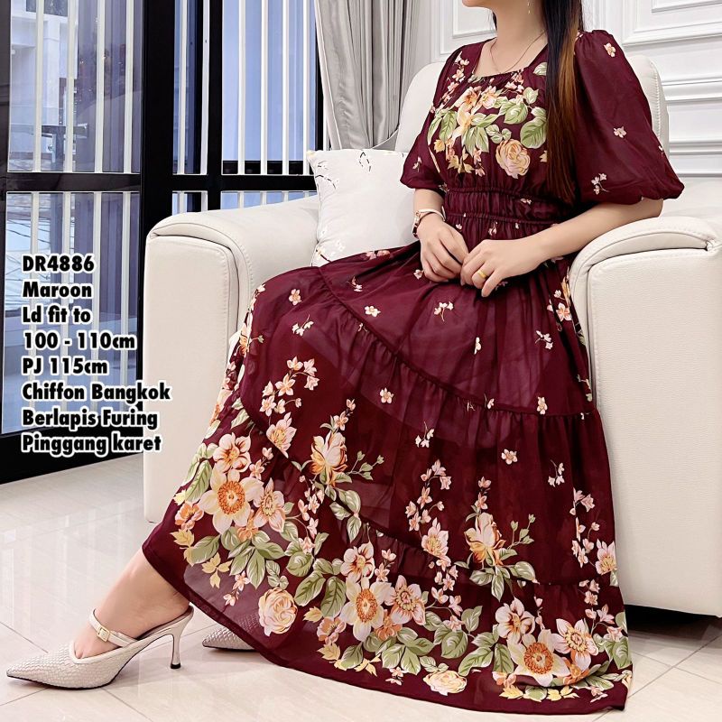 DR4886 Dress Chiffon Bangkok