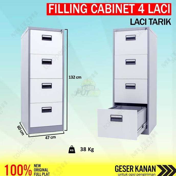 

[ Megaelektro99 ] Filling Cabinet Kabinet Besi 4 Laci 4 Susun Fc-4L Pengiriman Cepat