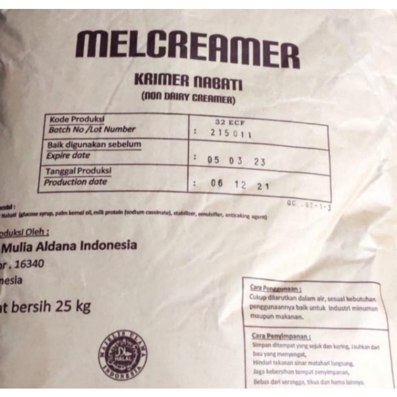 

Krimer Melcreamer Ecf 25Kg