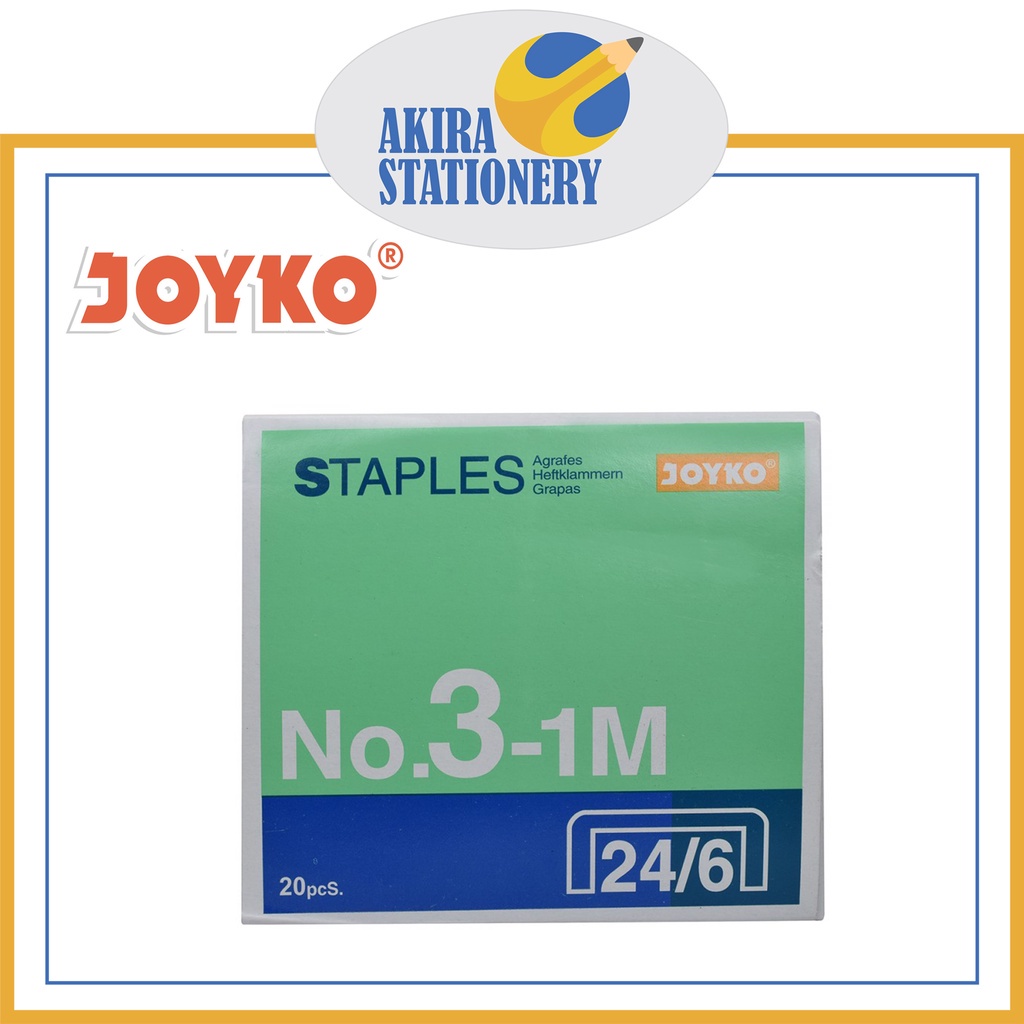

Isi Staples No.3-1M / No 3 Besar Joyko Refill Stapler (20 Pcs)