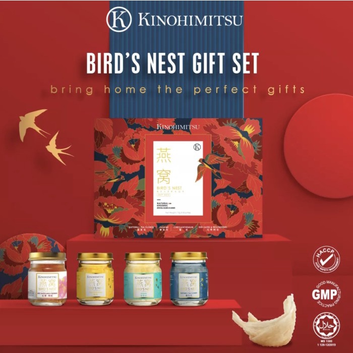 (EXP10/2025) KINOHIMITSU FLORAL BIRDS NEST 6 BOTOL BIRD NEST TEA