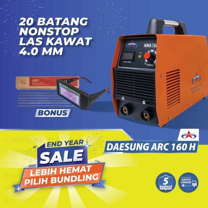 [Original] Mesin Travo Las Inverter Daesung Mma Arc 160 H Arc160 Arc-160 Terbaru