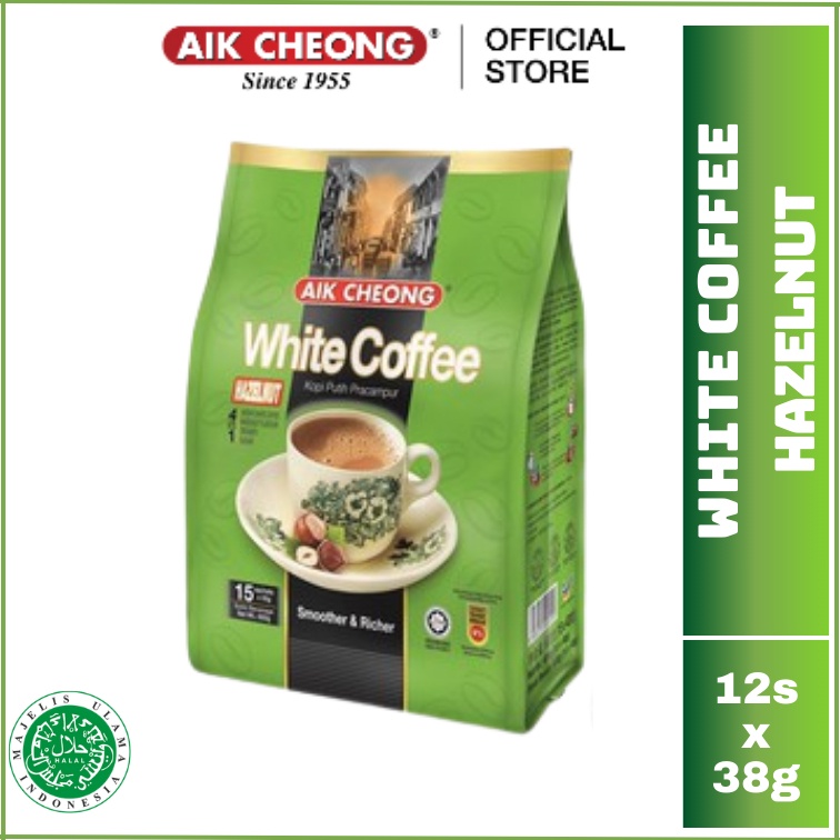 

Aik Cheong Kopi White Coffee Hazelnut 12 Sachet X 38G - 456G