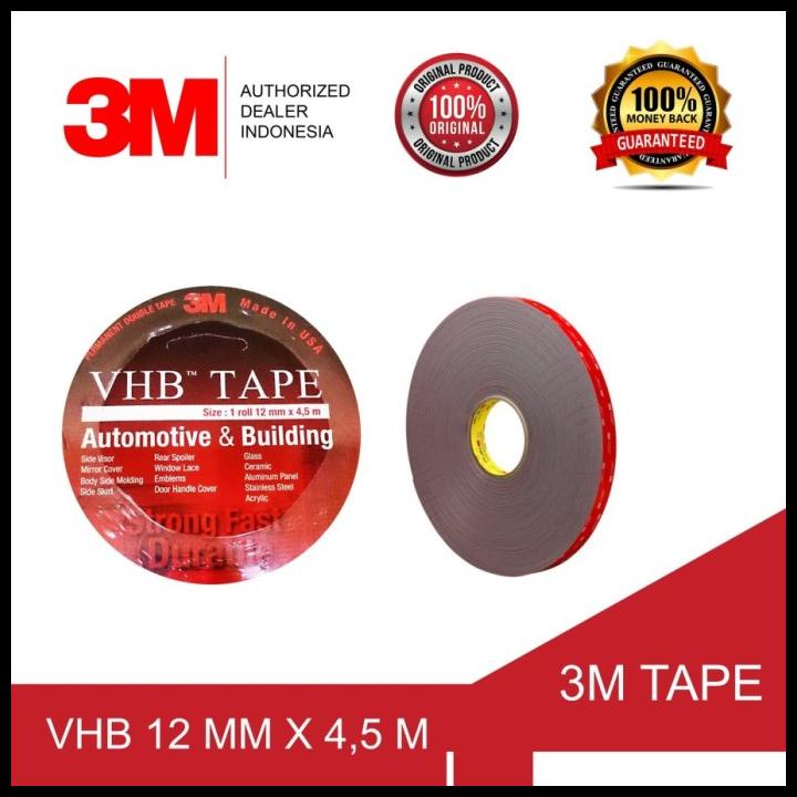 

HOT DEAL DOUBLE TAPE 3M VHB 12 MM X 4,5 M ORIGINAL / DOUBLE FOAM TAPE !!!!!