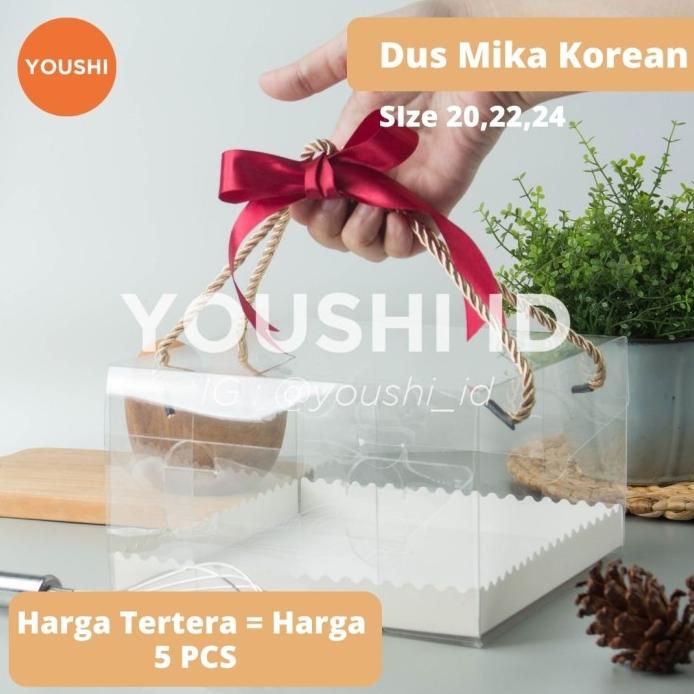 

Cgcr*238 Dus Kue Tart Mika/Box Kue Tart Mika/Cake Box Dus Pudding Transparan