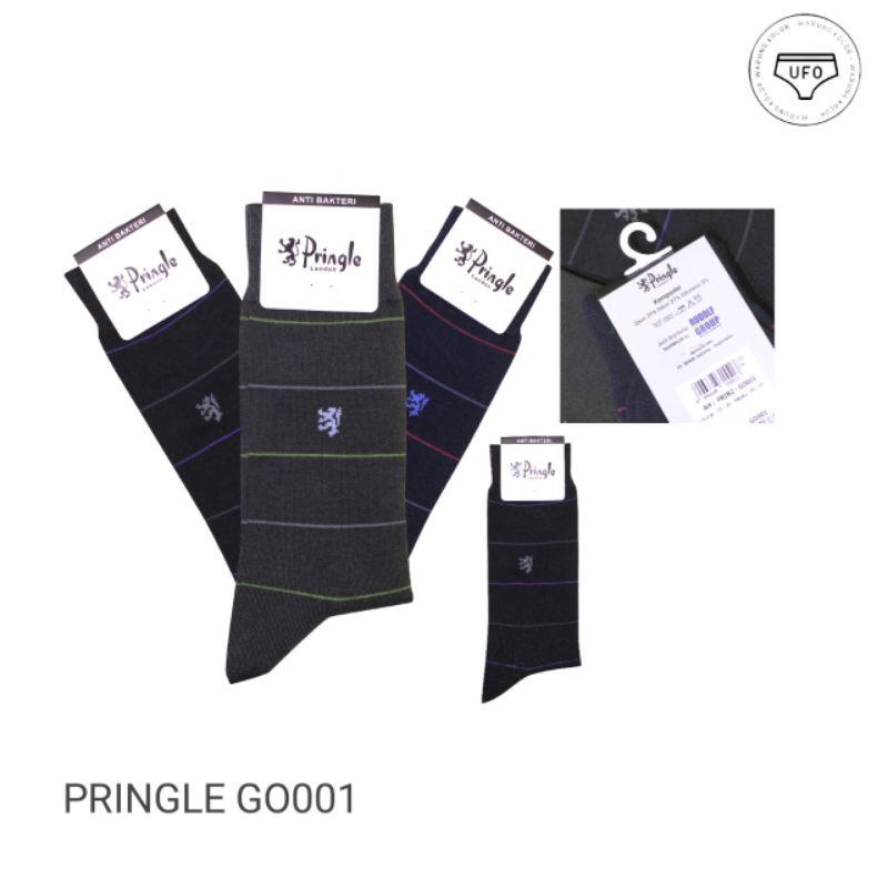Kaos Kaki Pria PRINGLE LONDON GO001 Anti Bacteri Isi 1 Pasang
