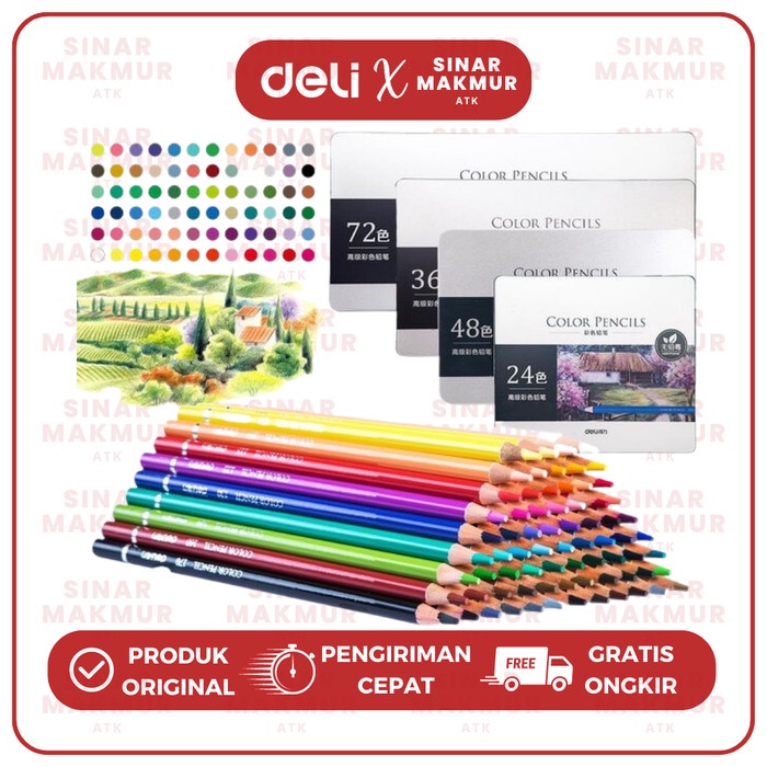 

High-Grade Oil Cil Color/Sil Warna 24/36/48/72 Deli Warna (Set)