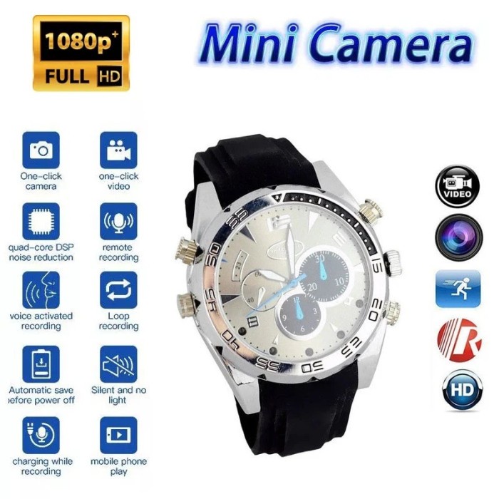 Terbaru New Spy Watch Model With Hidden Camera + Voice + Video Recorder