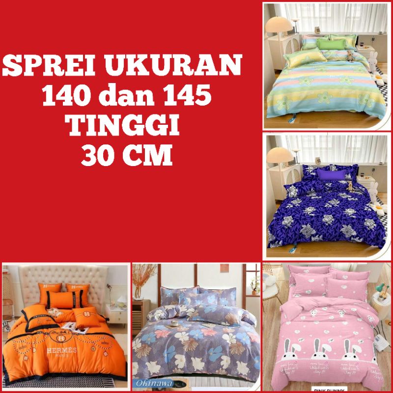 SPREI UKURAN 140x200&145x200 tinggi30 cmSPREI CANTIK murah halus
