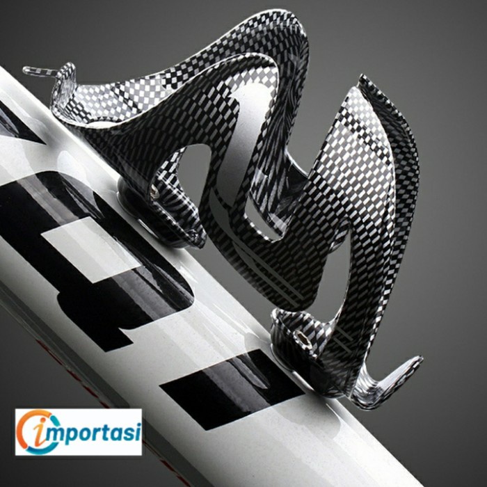 Holder Botol Minum Sepeda Bottle Cage Carbon Look Roadbike MTB Lipat